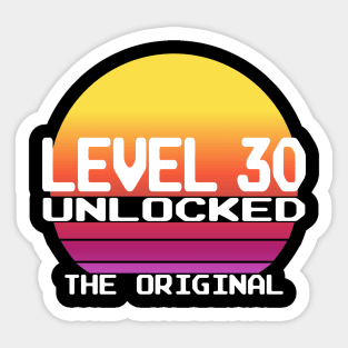 Level 30 Complete 30th Birthday 30 Years Gamer Sticker